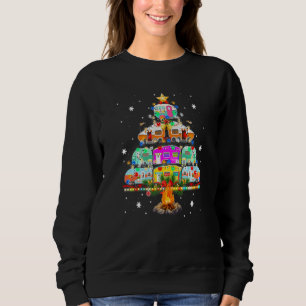 Camper Christmas Tree Vehicles Camping RVing Trail Sweatshirt