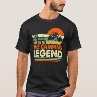Camper Funny Camping Dad Man Myth Legend Father Vi T-Shirt
