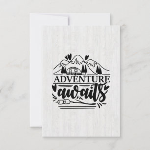 Camper Gift Adventure Awaits Thank You Card