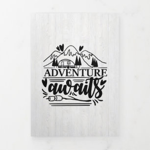 Camper Gift Adventure Awaits Tri-Fold Card