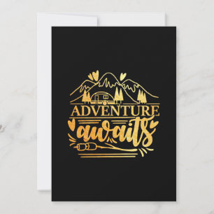 Camper Gift Adventure Is Awaits Invitation