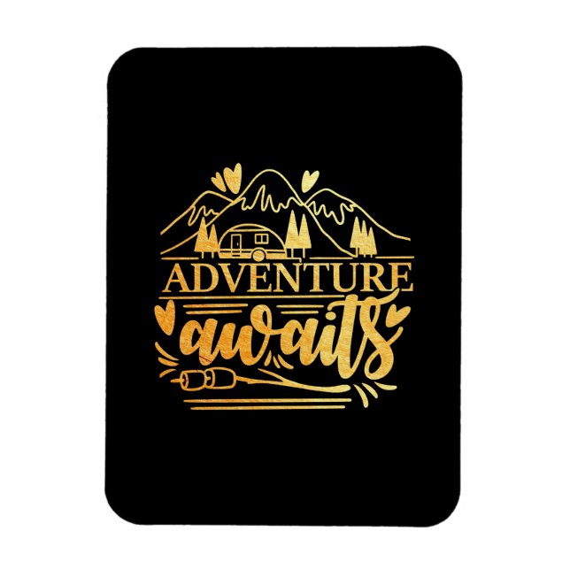 Camper Gift Adventure Is Awaits Magnet (Vertical)