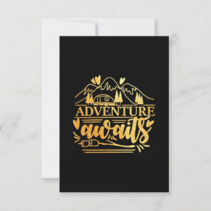 Camper Gift Adventure Is Awaits Thank You Card