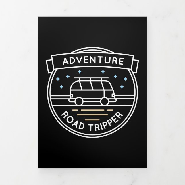 Camper Gift Adventure Road Tripper Tri-Fold Card (Cover)