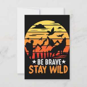 Camper Gift Be Brave Stay Wild Thank You Card