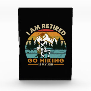 Camper Gift Go Hiking Is My Job Birthday Photo Block