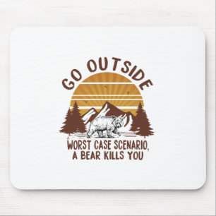 Camper Gift   Go Outside Worst Case Scenario Xmas Mouse Pad