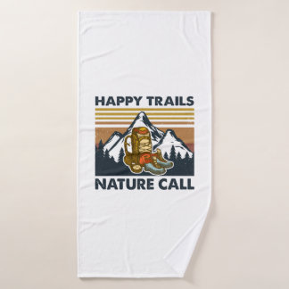Camper Gift | Happy Trails Nature Call Birthday Bath Towel