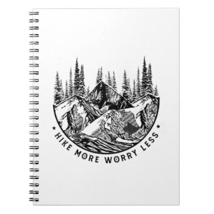 Camper Gift   Hike More Worry Less Birthday Notebook