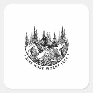 Camper Gift Hike More Worry Less Birthday Square Sticker
