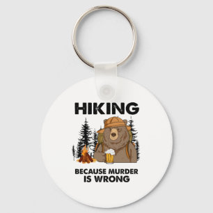 Camper Gift Hiking Bear Birthday Key Ring