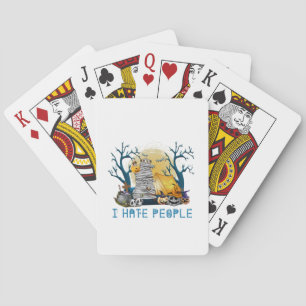 Camper Gift   Hiking In Halloween Birthday Playing Cards