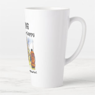 Camper Gift Hiking Makes Me Happy Birthday Latte Mug