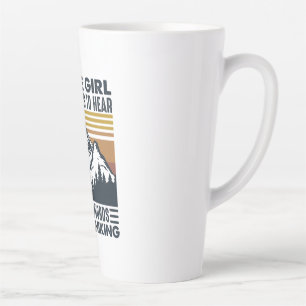 Camper Gift I Am The Girl Let Go Hiking Birthday Latte Mug