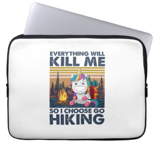 Camper Gift   I Choose Go Hiking Birthday Laptop Sleeve