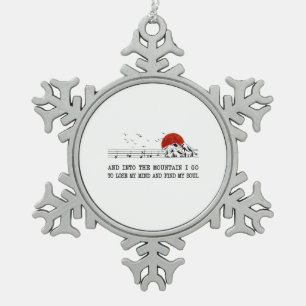 Camper Gift I Go To Find My Soul Birthday Snowflake Pewter Christmas Ornament
