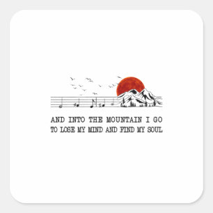 Camper Gift I Go To Find My Soul Birthday Square Sticker