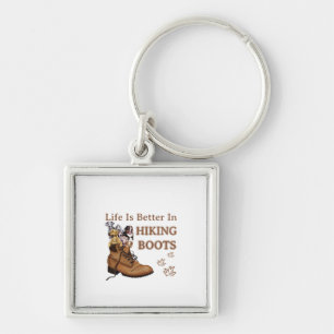 Camper Gift   Life Is Better In Hiking Boots Dog Key Ring