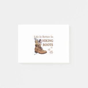 Camper Gift Life Is Better In Hiking Boots Dog Post-it Notes