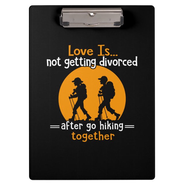 Camper Gift | Love Is Not Getting Devorced Xmas Clipboard (Front)