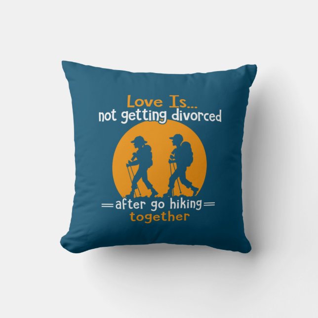 Camper Gift | Love Is Not Getting Devorced Xmas Cushion (Front)