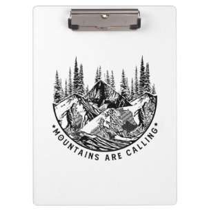 Camper Gift Mountains Are Calling Birthday Clipboard