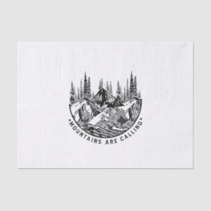Camper Gift Mountains Are Calling Birthday Tissue Paper