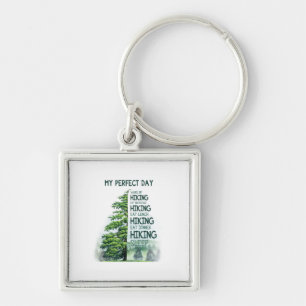 Camper Gift   My Perfect Day Hiking Birthday Key Ring