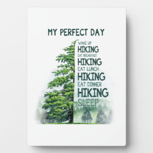 Camper Gift   My Perfect Day Hiking Birthday Plaque