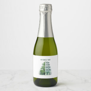 Camper Gift   My Perfect Day Hiking Birthday Sparkling Wine Label