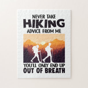 Camper Gift Never Take Hiking Advice From Me Jigsaw Puzzle