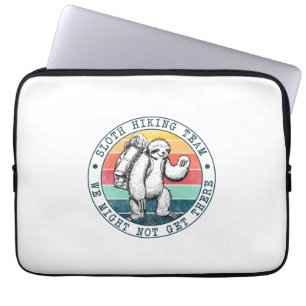 Camper Gift   Sloth Hiking Team Birthday Laptop Sleeve