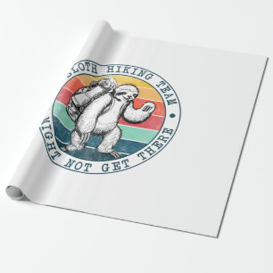 Camper Gift Sloth Hiking Team Birthday Wrapping Paper