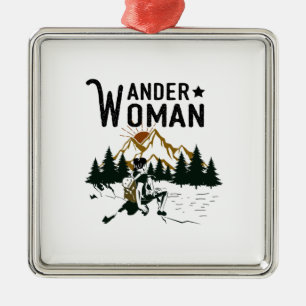 Camper Gift Wander Woman Birthday Metal Ornament