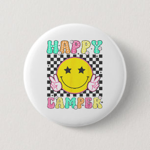 Camper Happy Summer Camp Camping For Men Women Kid 6 Cm Round Badge