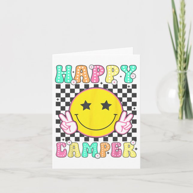 Camper Happy Summer Camp Camping For Men Women Kid Card (Front)