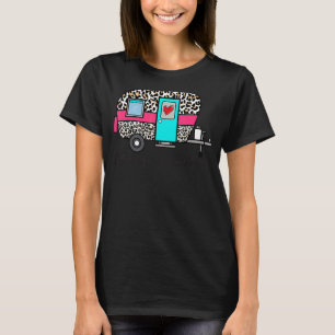 Camper Happy Summer Camp Camping Leopard  Glamping T-Shirt