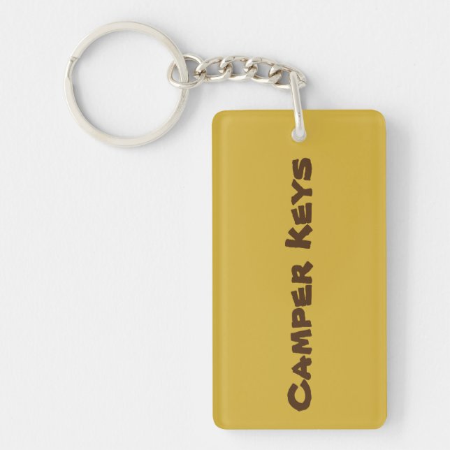 Camper Keys Vacation Rental Acrylic Keychain (Front)