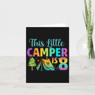 Camper Kids Birthday 8 Years Old Camping 8th B-day Card