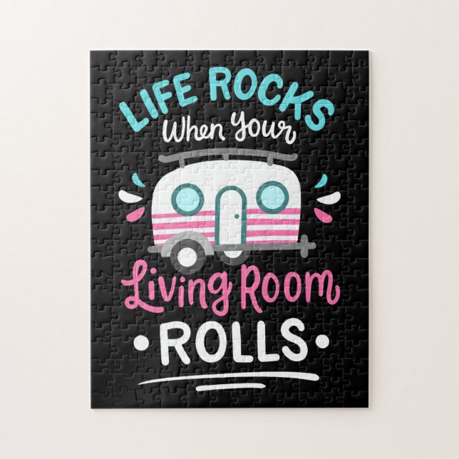 Camper Life Rocks When Your Living Room Rolls Jigsaw Puzzle (Vertical)