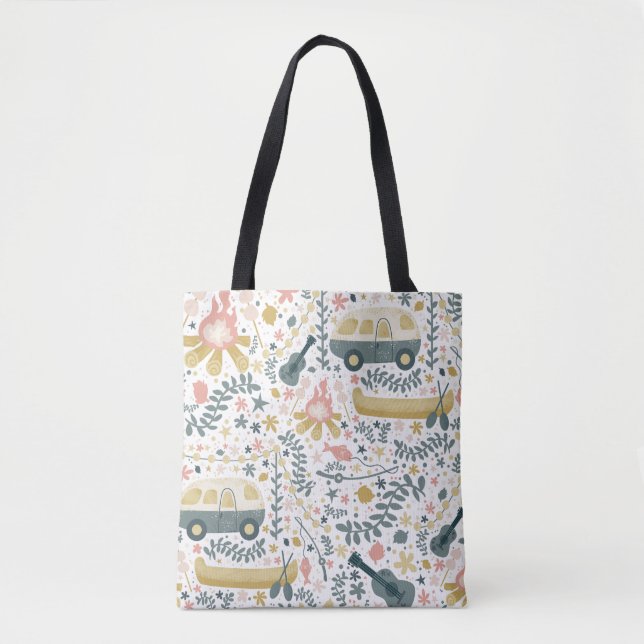 Camper life white Tote Bag (Front)