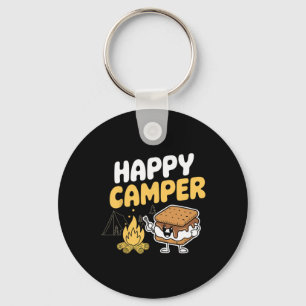 Camper Marshmallow Camping Smores Kawaii S'mores Key Ring