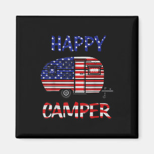 Camper Merica American Happy Pride Flag 4th Of Jul Magnet