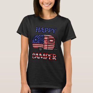 Camper Merica American Happy Pride Flag 4th Of Jul T-Shirt