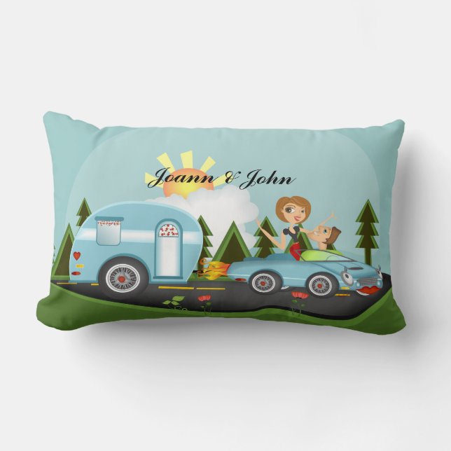 Camper Paridise ** Please custom/art size pillow! Lumbar Cushion (Front)