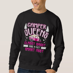 Camper Queen Classy Sassy Smart Assy  Camping Rv Sweatshirt