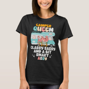 Camper Queen Classy Sassy Smart Assy Flamingo Camp T-Shirt