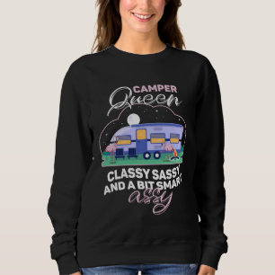 Camper Queen Classy Sassy Smart Assy Funny Flaming Sweatshirt