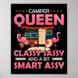 Camper Queen Cly Sy And A Bit Smart Y Funny Campin Poster