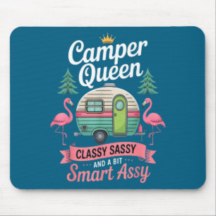 Camper Queen Cly Sy Smart Funny Women Girls Camng Mouse Pad